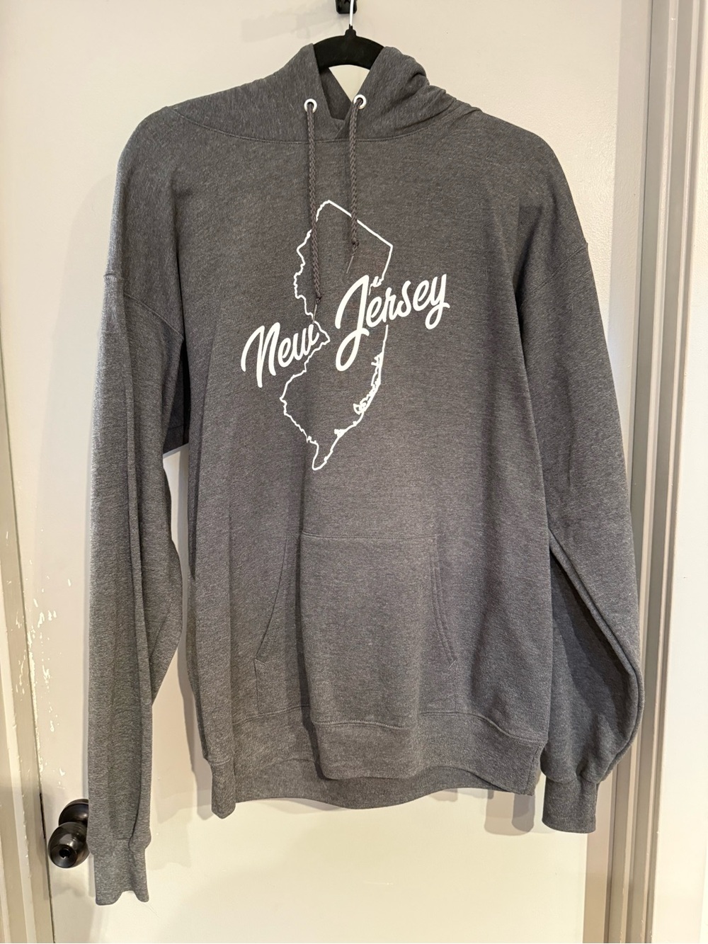 Hanes Gray New Jersey Hooded Sweatshirt